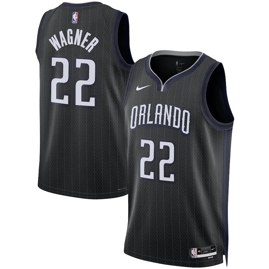 Men Orlando Magic #22 Franz Wagner Nike Black City Edition 2022-23 Swingman NBA Jersey->orlando magic->NBA Jersey